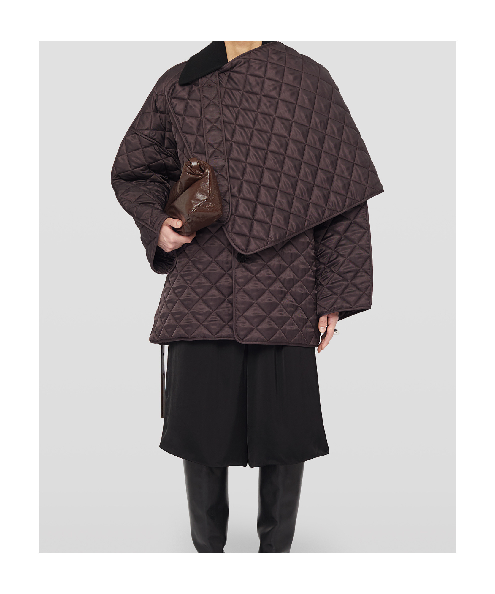 Jil Sander Quilted Jacket In Black