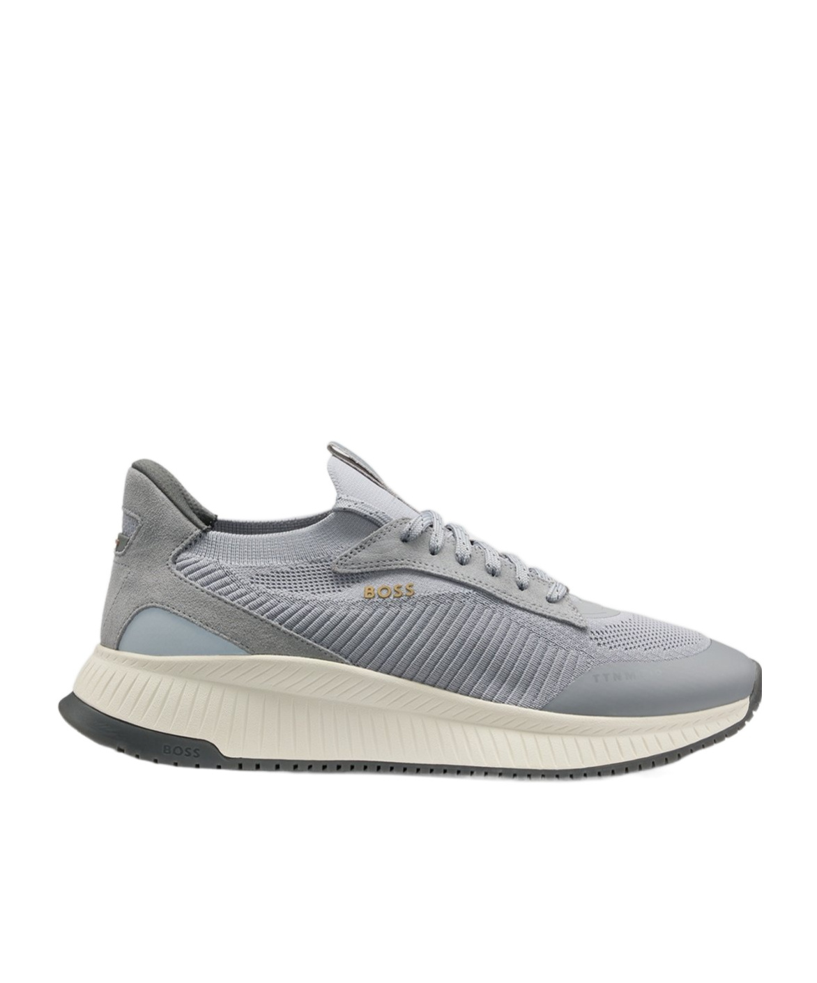 Hugo Boss Ttnm Evo Trainers With Knitted Uppers In Gray