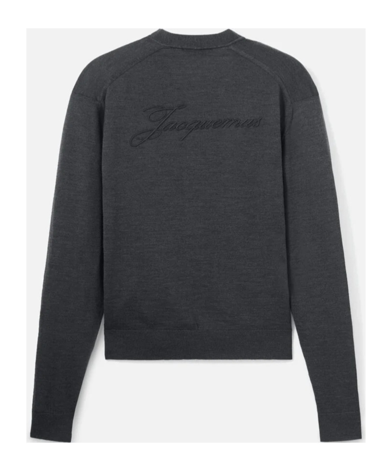 Jacquemus Long-sleeved Cardigan In Gray
