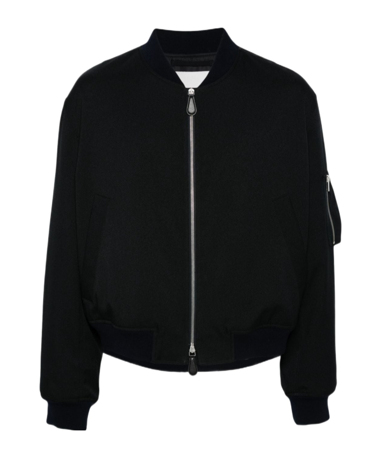 Jil Sander Zip-up Bomber Jacket In Black