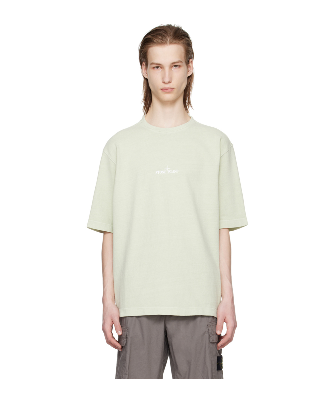 Stone Island Green Patch T-shirt In Green