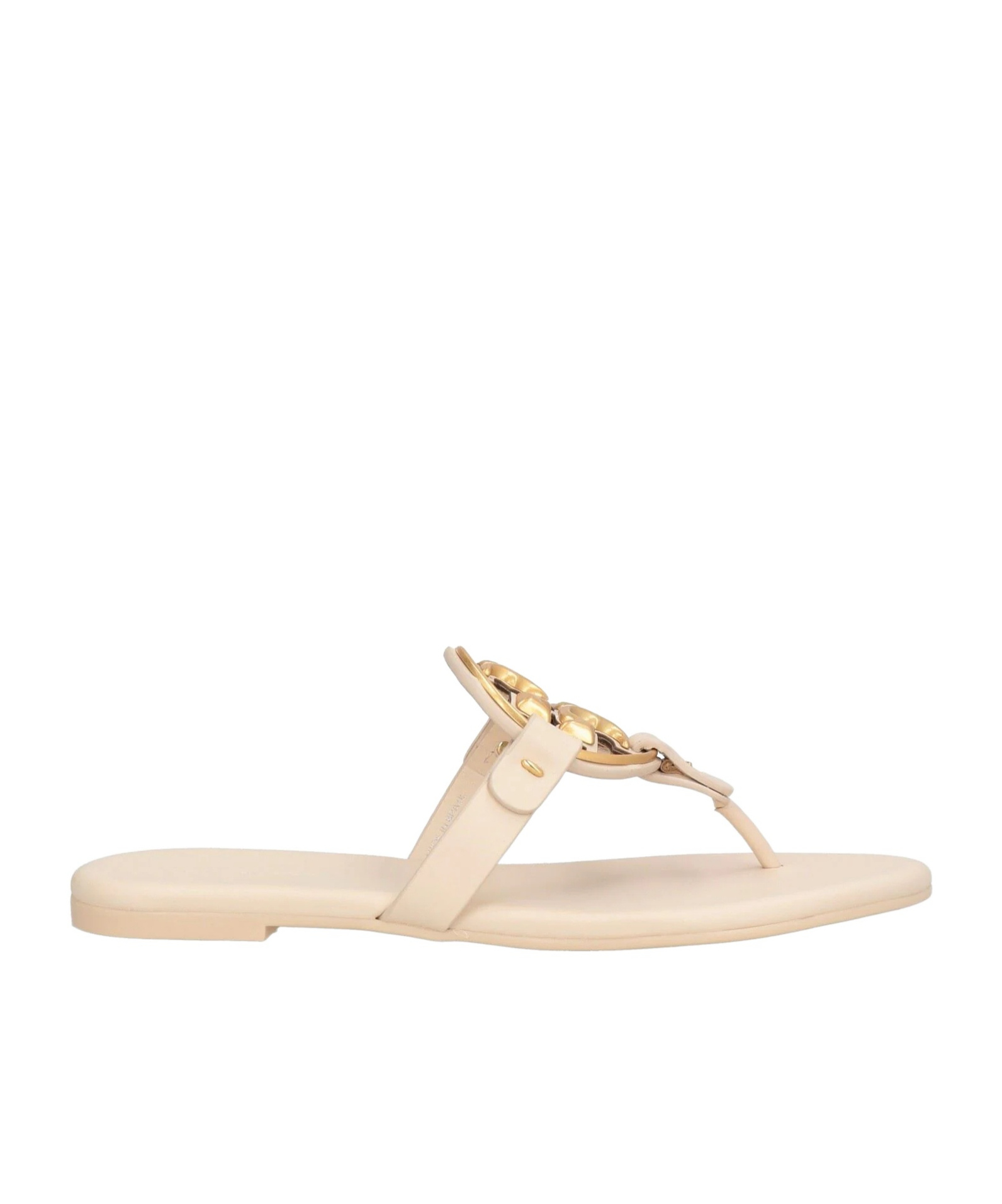 Tory Burch Plain Colour Flip Flops In Nude