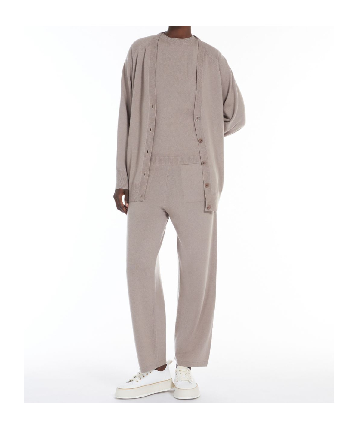 Max Mara Elastic Waist Casual Pants In Nude