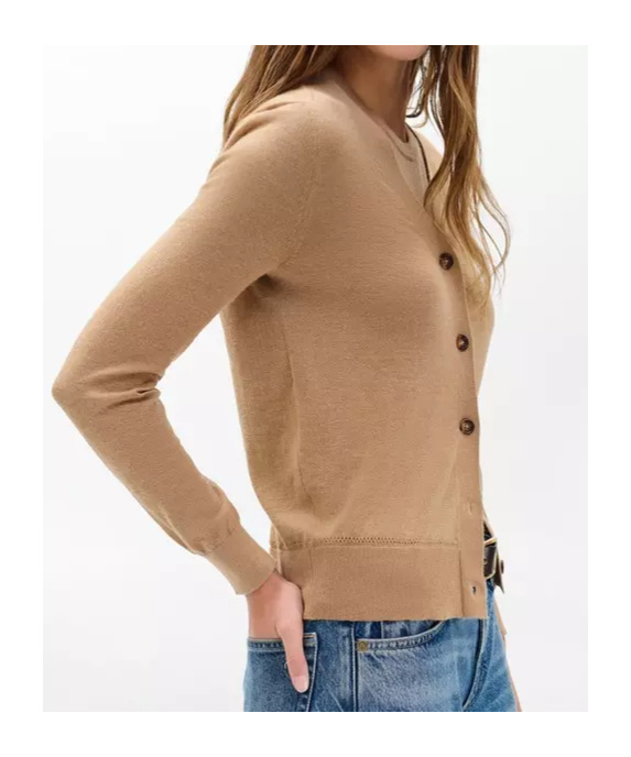 Rag & Bone Long Sleeve Cardigan In Brown