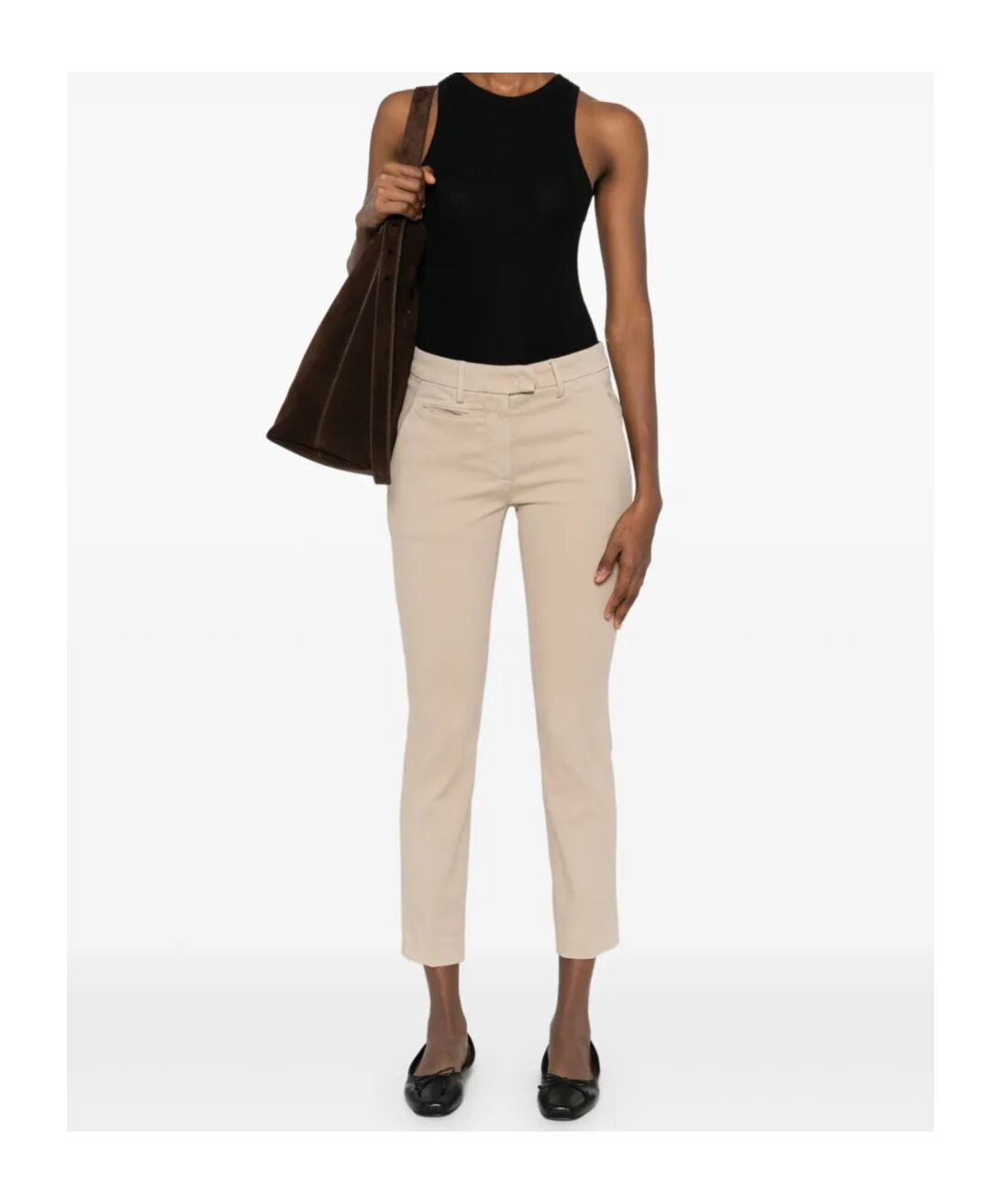 Dondup Cotton Trousers In Neutral