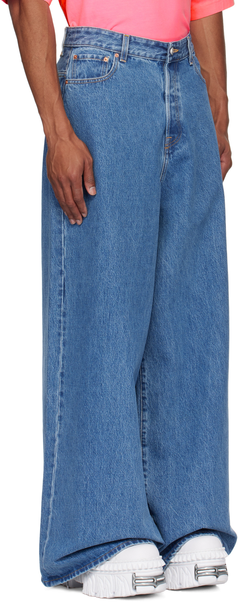 Vetements Blue Oversized Baggy Jeans In Blue