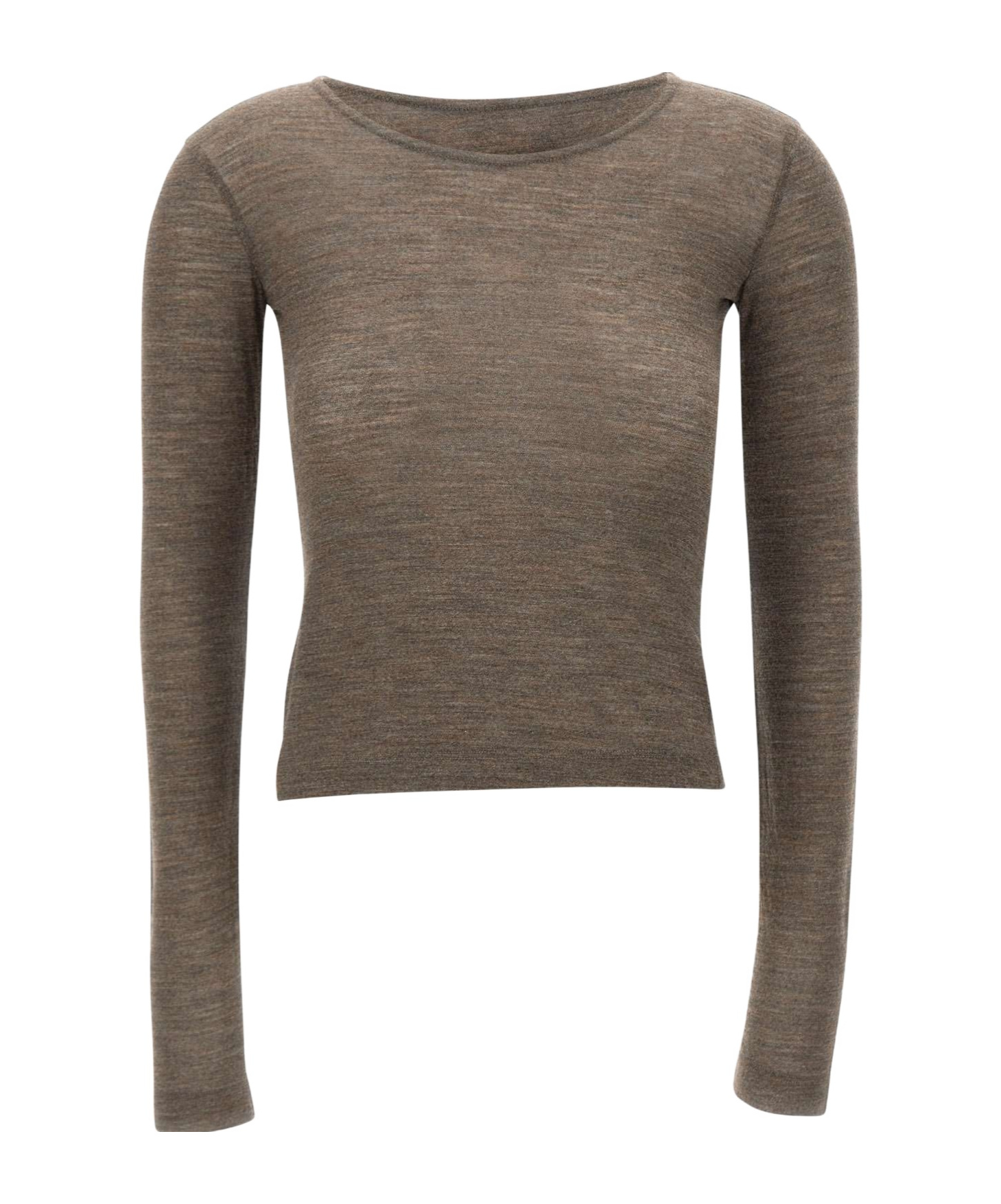 Mm6 Maison Margiela Wool T-shirt In Brown