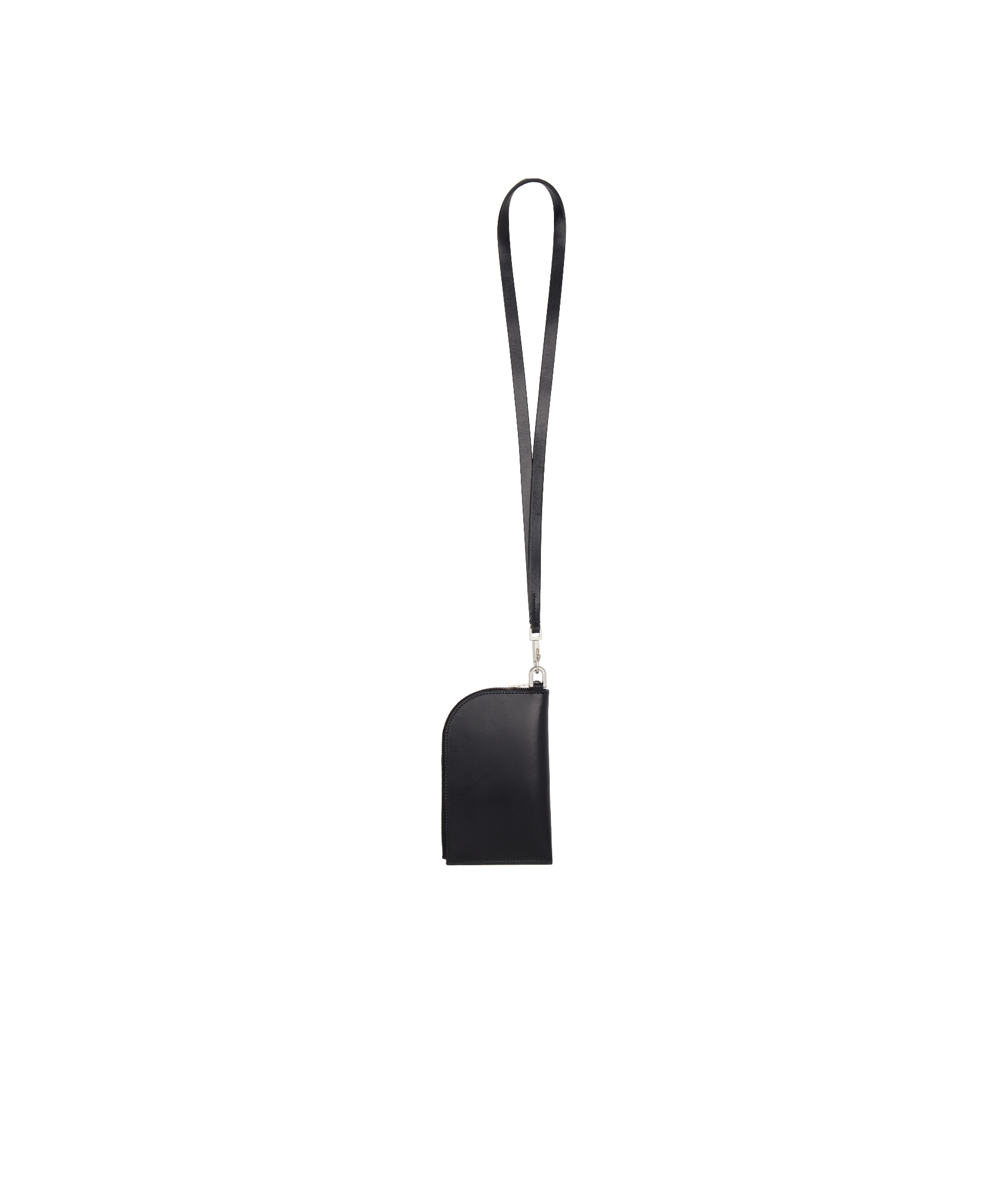 Rick Owens Neckwallet Wallet In Black Leather In Black