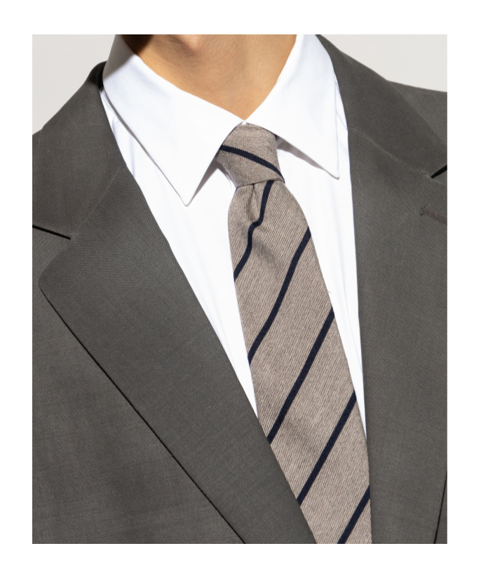 Paul Smith Men's Men Tie 8cm Spaced Stripes In Gray