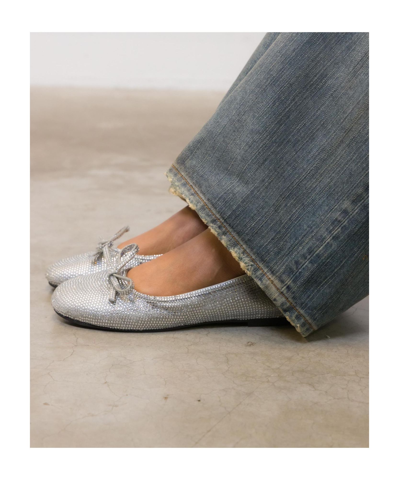 Balenciaga Leopold Ballerina Shoes In Gray