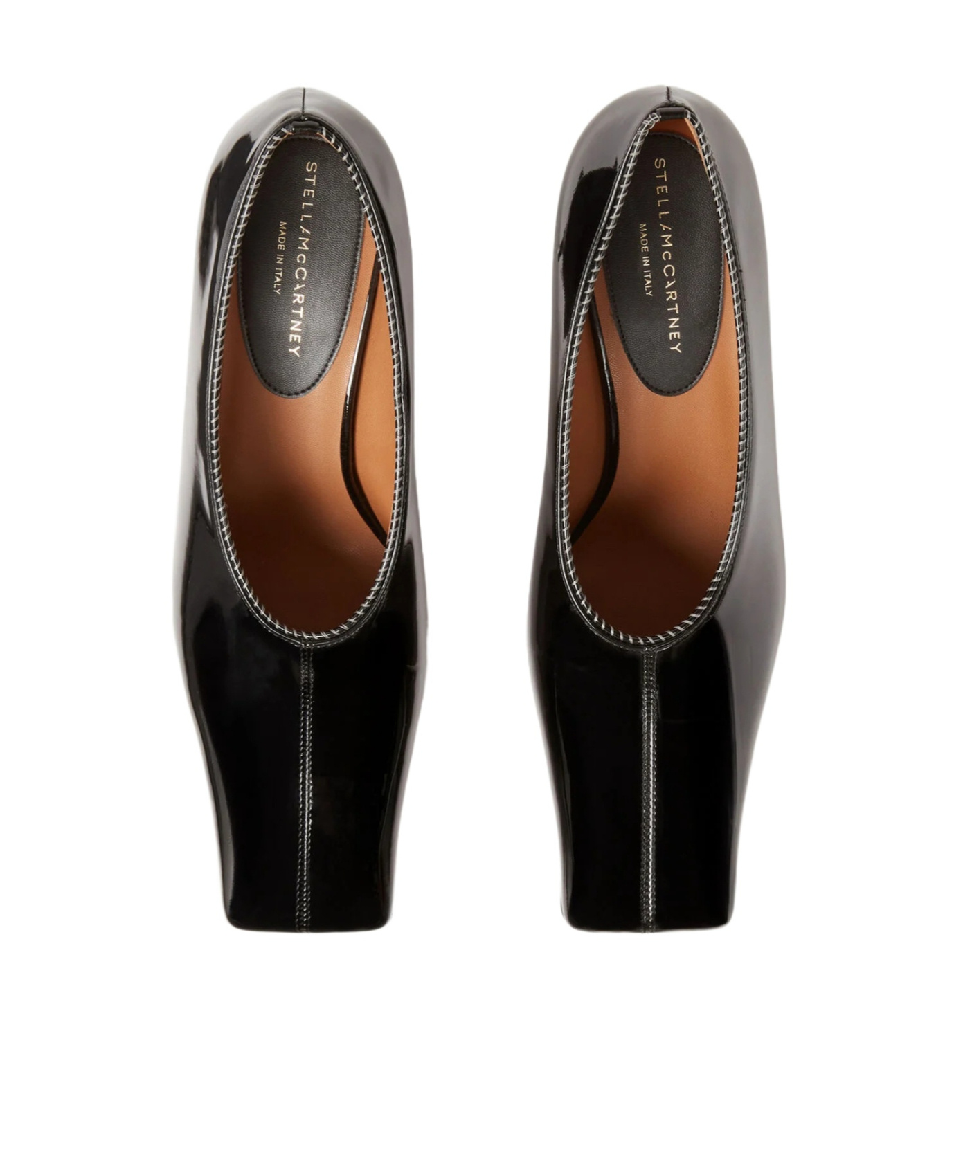 Stella Mccartney Square-toe Patent Kitten Heels In Animal Print