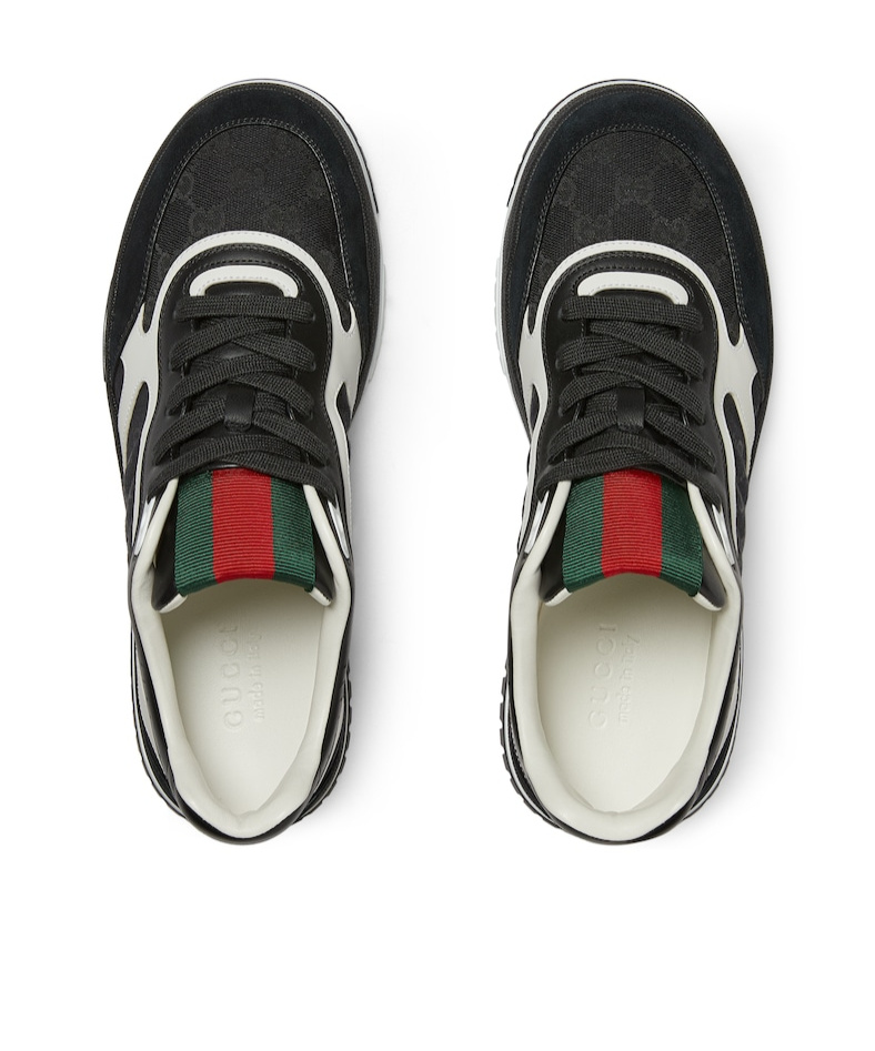 Shop Gucci Men's Re-web Sneaker In Black
