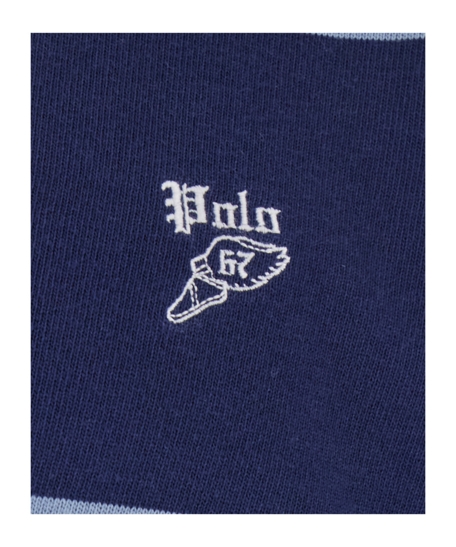 Polo Ralph Lauren Multicolor Polo Shirt With Logo Embroidery On The Front And All-over Striped Motif
