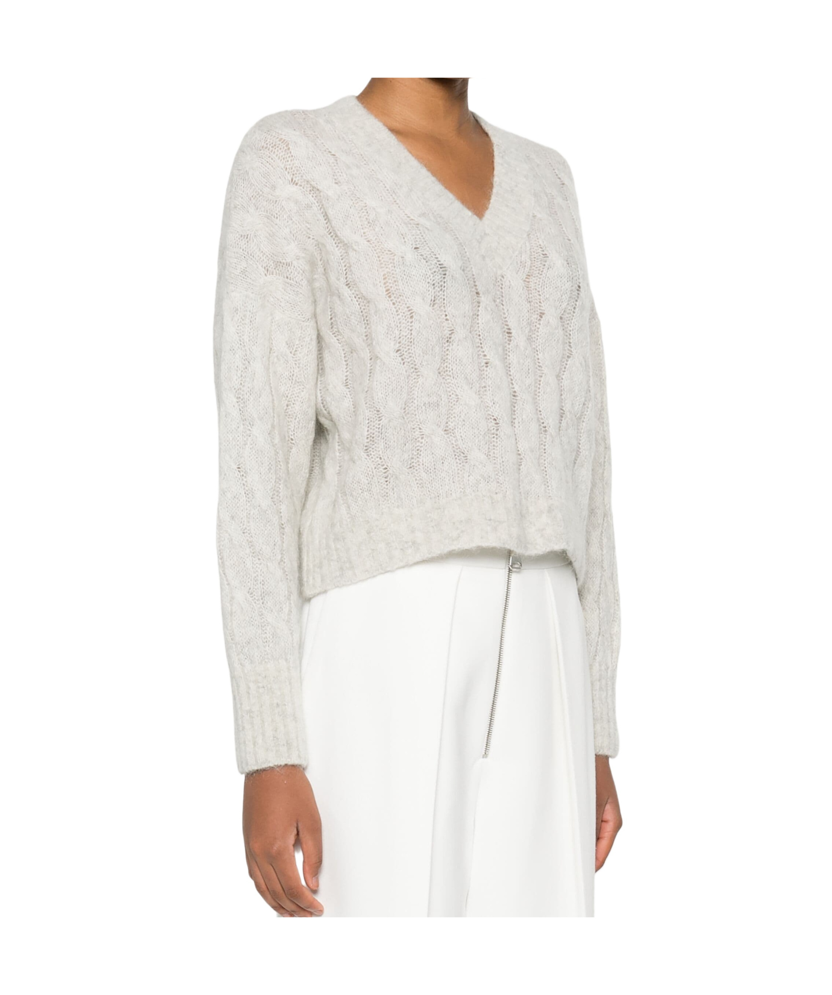 Brunello Cucinelli Sequin Embellished Jumper In White