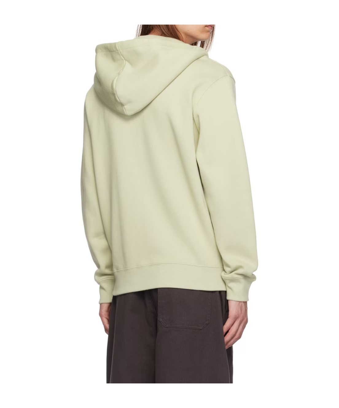 Maison Kitsuné Khaki Bold Fox Head Zipped Hoodie In Nude
