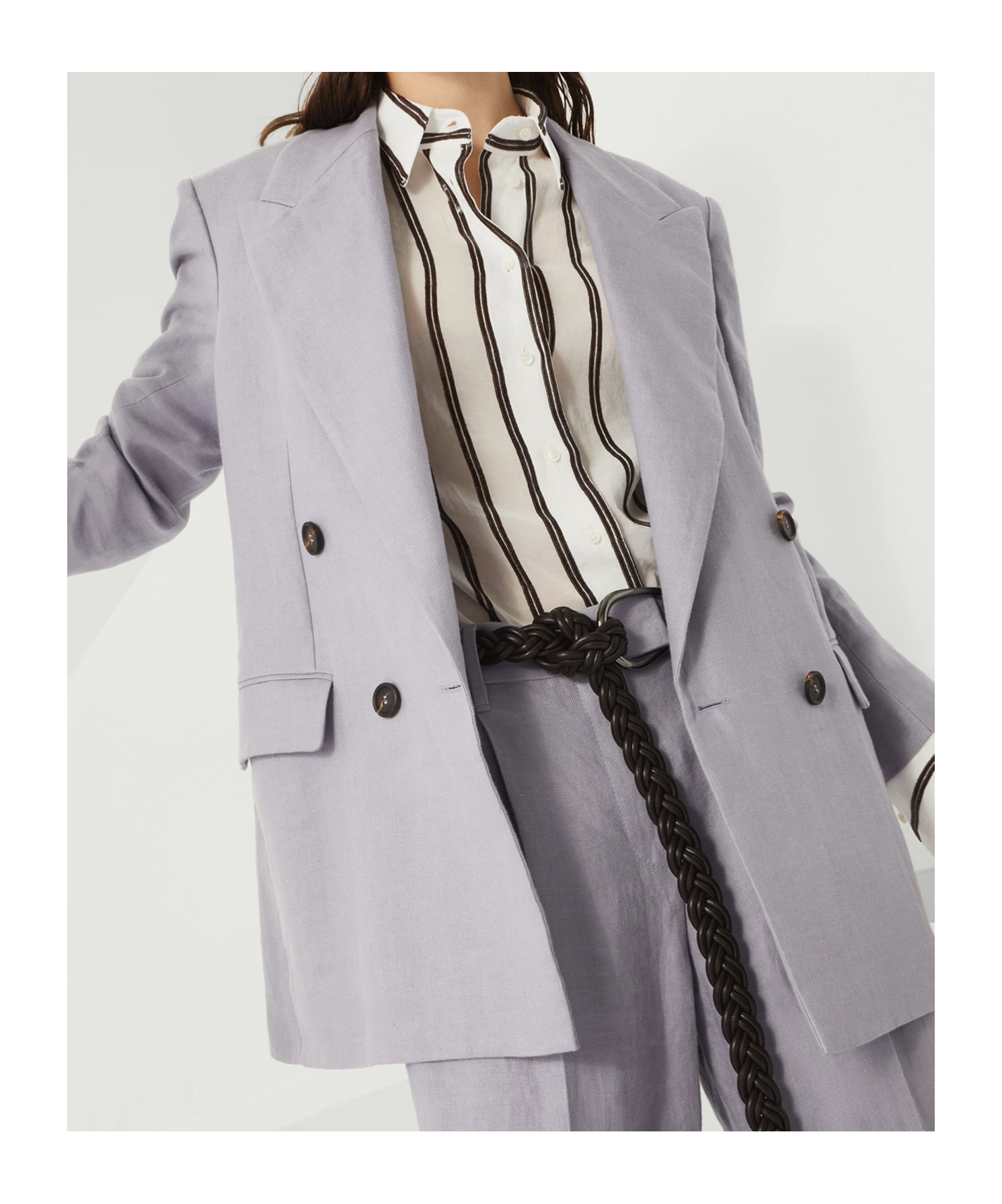 Brunello Cucinelli Gabardine Blazer In Gray