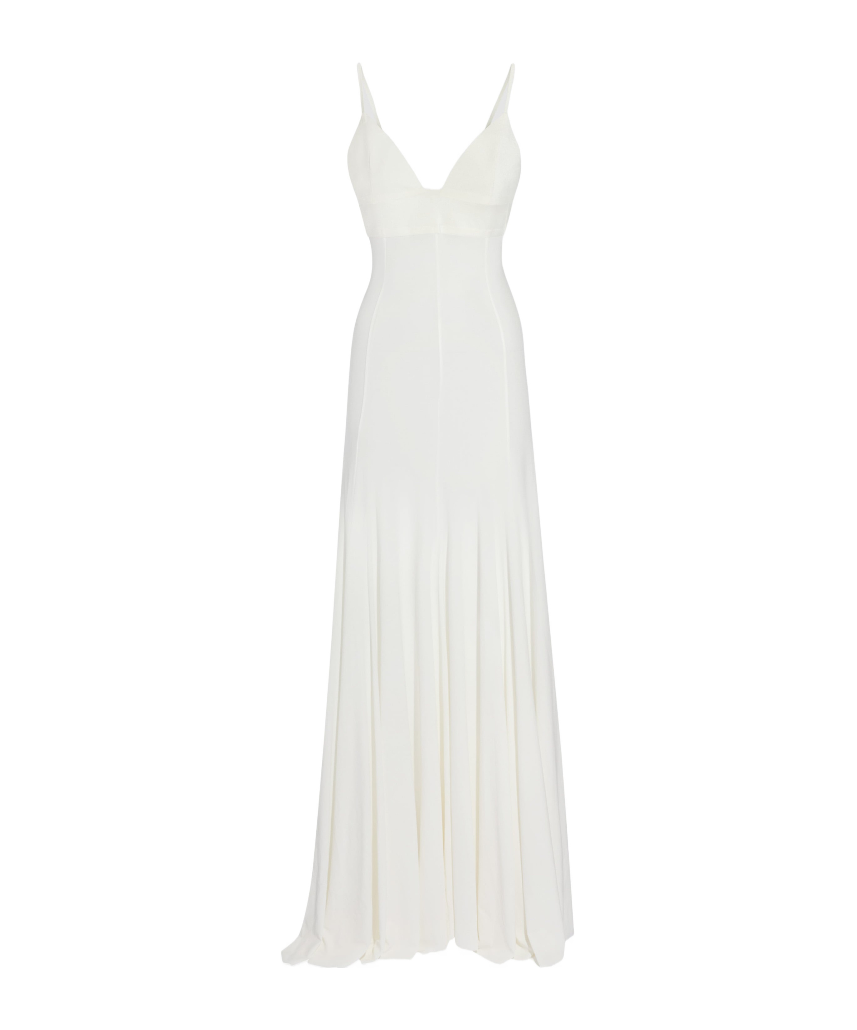 Jacquemus Thin Strapless Evening Dress In White