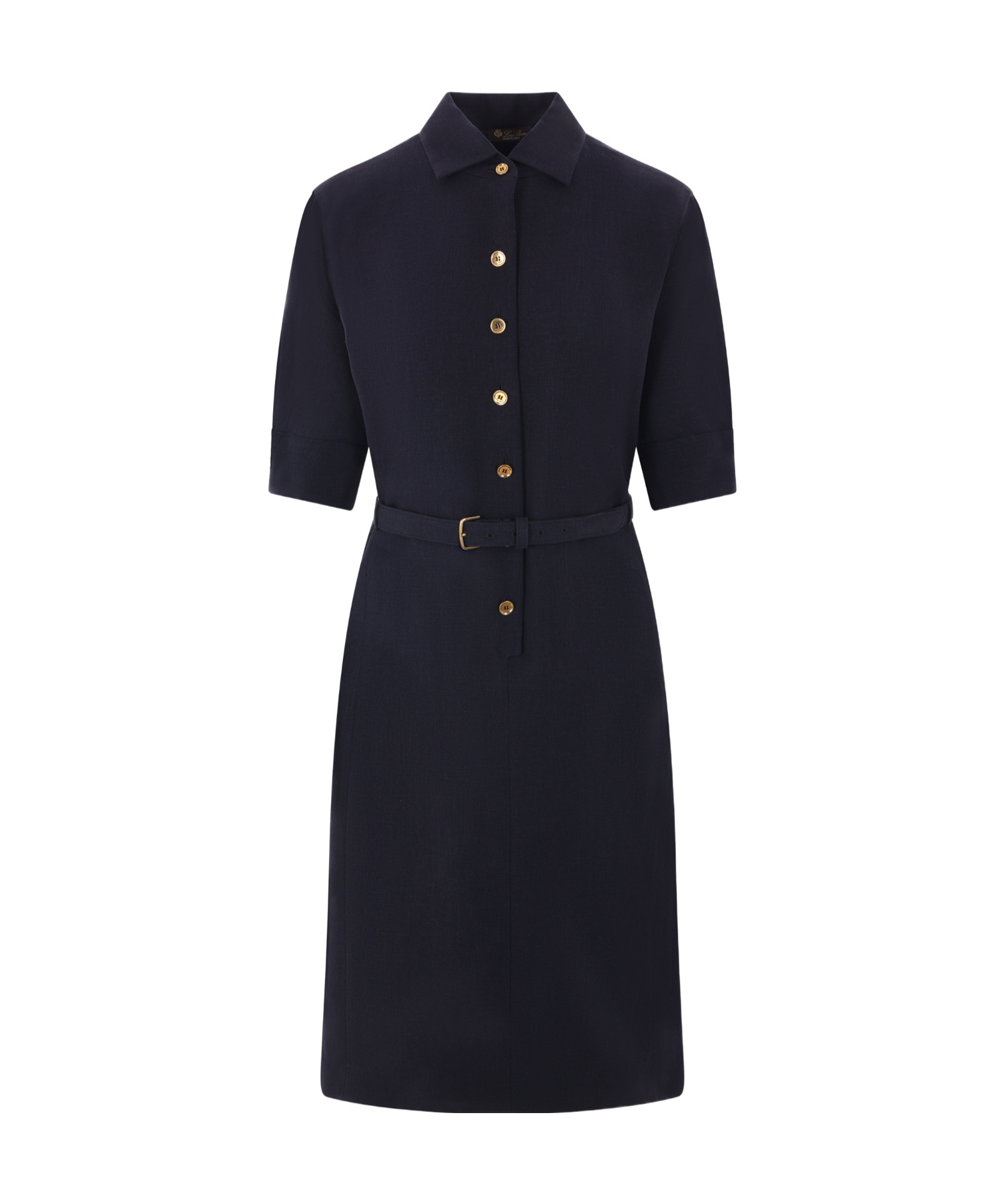 Loro Piana Short Sleeve Dress In Black
