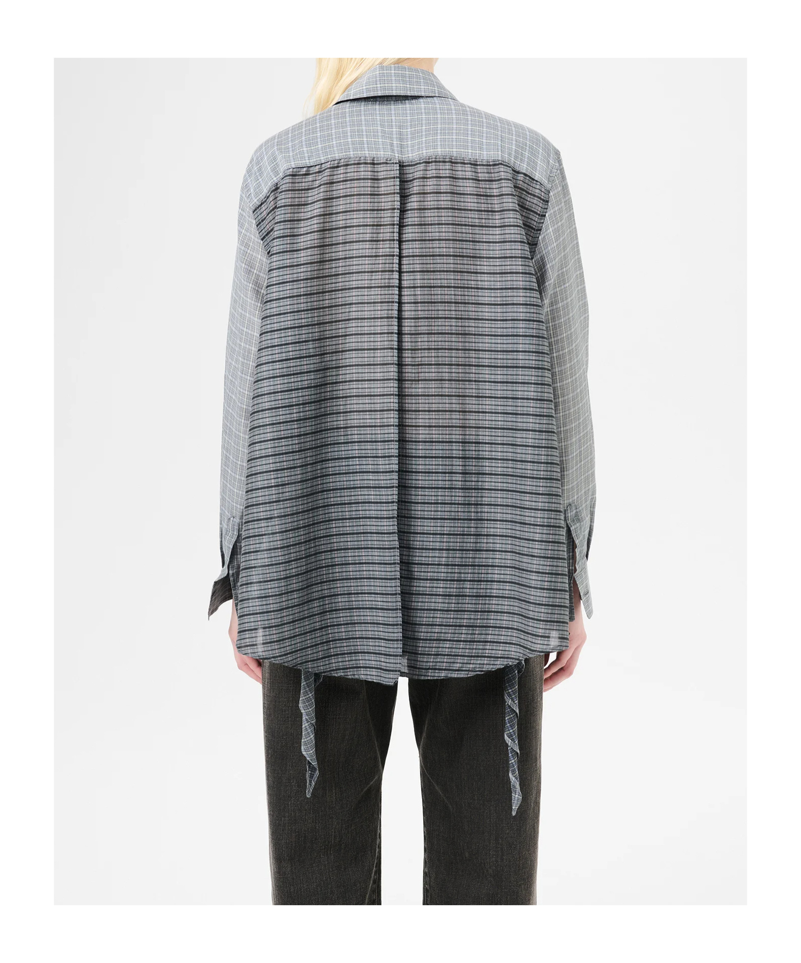 Shop Our Legacy Apron Shirt In Picnic Check Cotton Silk