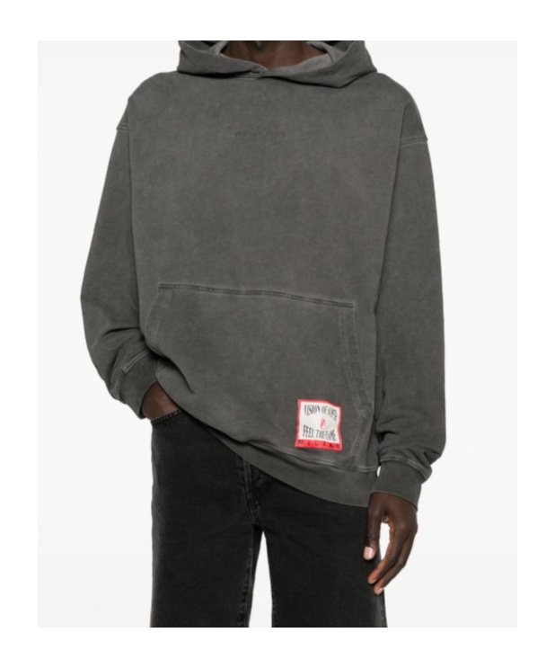 Vision Of Super Washed Gray Hoodie With Front Kangaroo Pocket In Gray