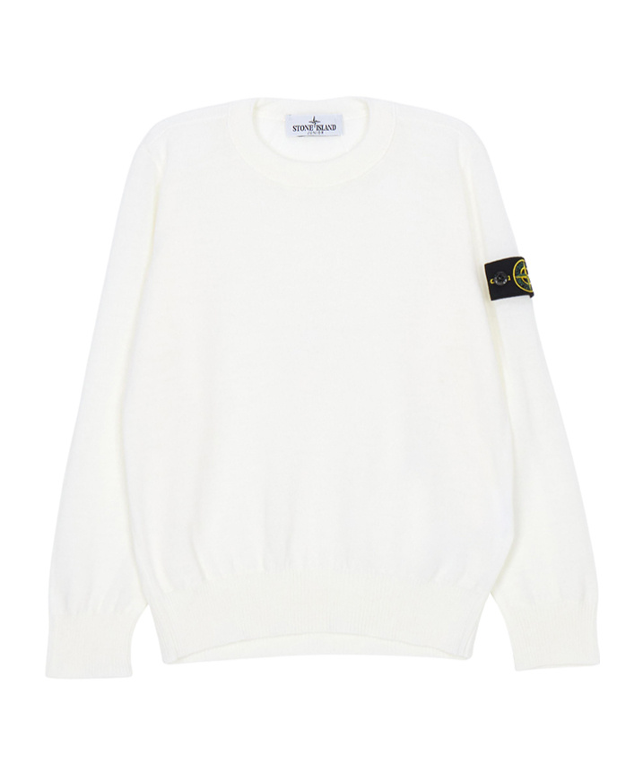 Stone Island Compass-badge Crew-neck Jumper In Gray