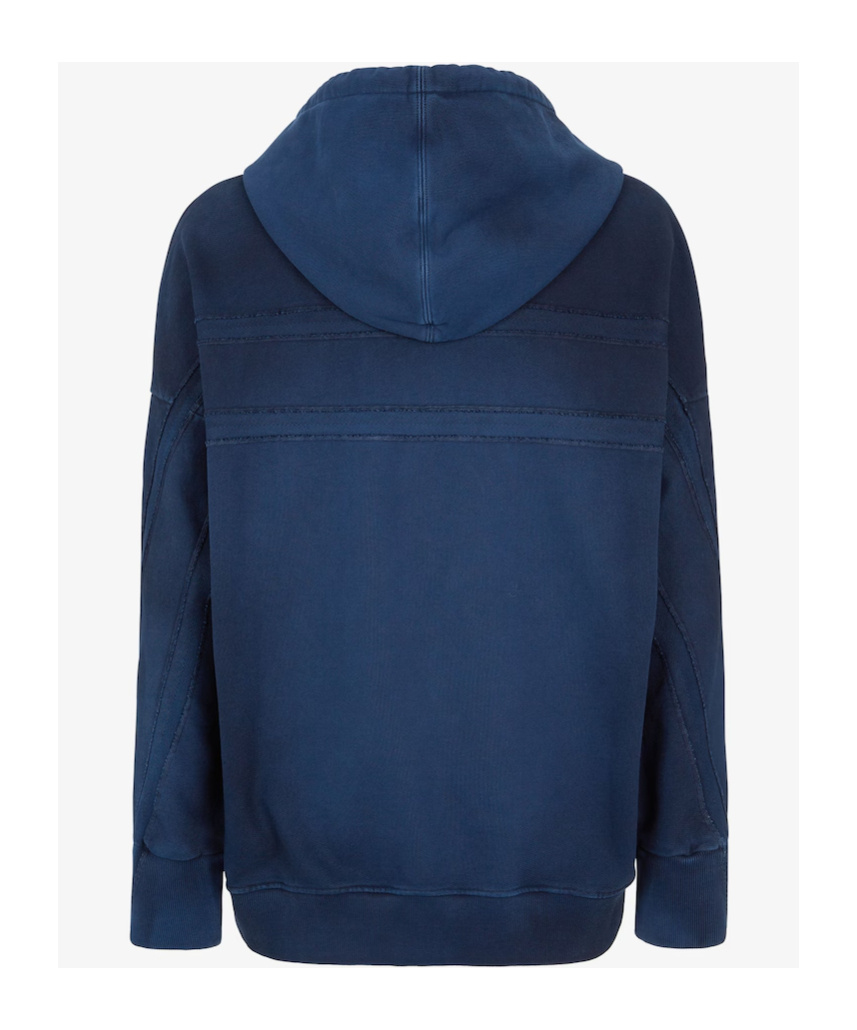 Fendi Logo Hooded Sweater In Blue