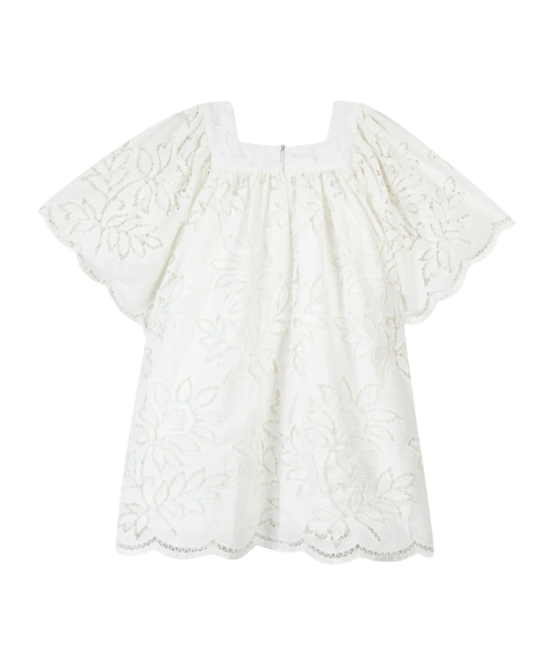 Tartine Et Chocolat Floral-embroidered Dress In White