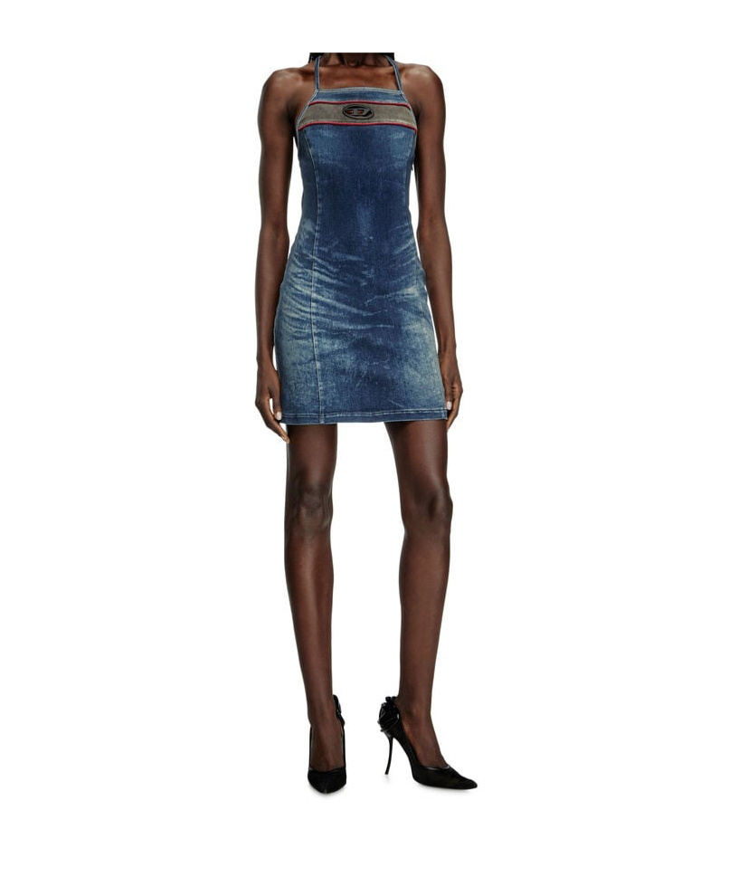 Diesel Blue De-pilu-dress-s Minidress In Blue