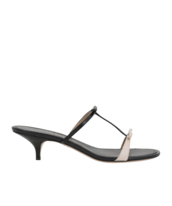 Ferragamo Strappy Kitten-heel Sandals In Gray