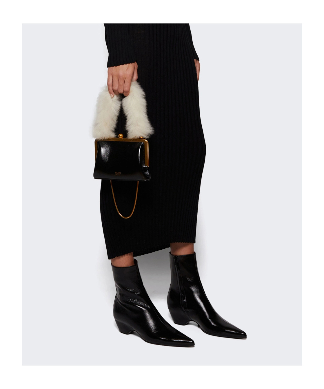Khaite Arizona Pointed-toe Calf Leather Ankle Boots In Black