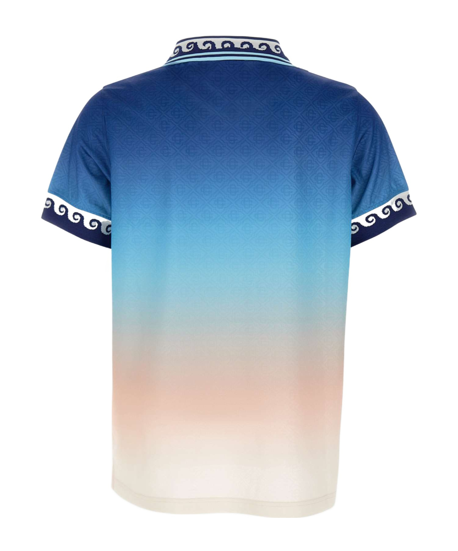 Shop Casablanca Jacquard Monogram Polo Shirt In Multi-color