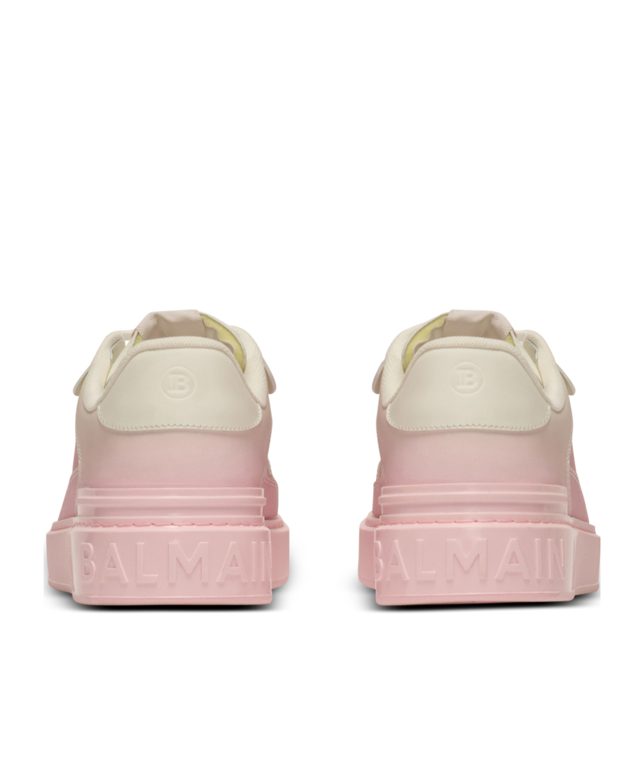 Balmain B-court Flip Leather Trainers In Pink