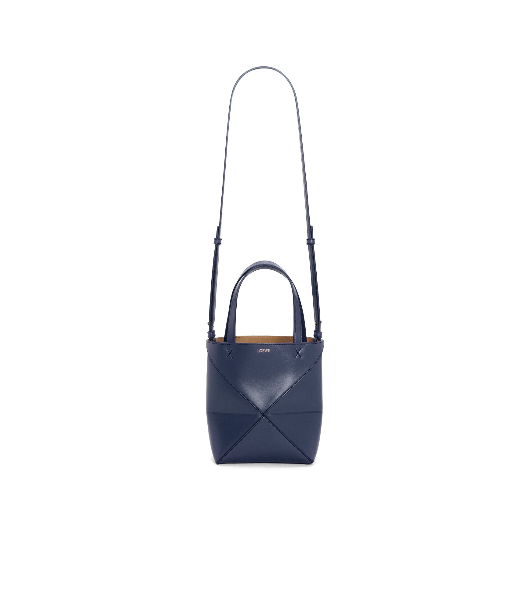 Loewe Womens Abyss Blue Puzzle Fold Mini Leather Tote Bag In Blue