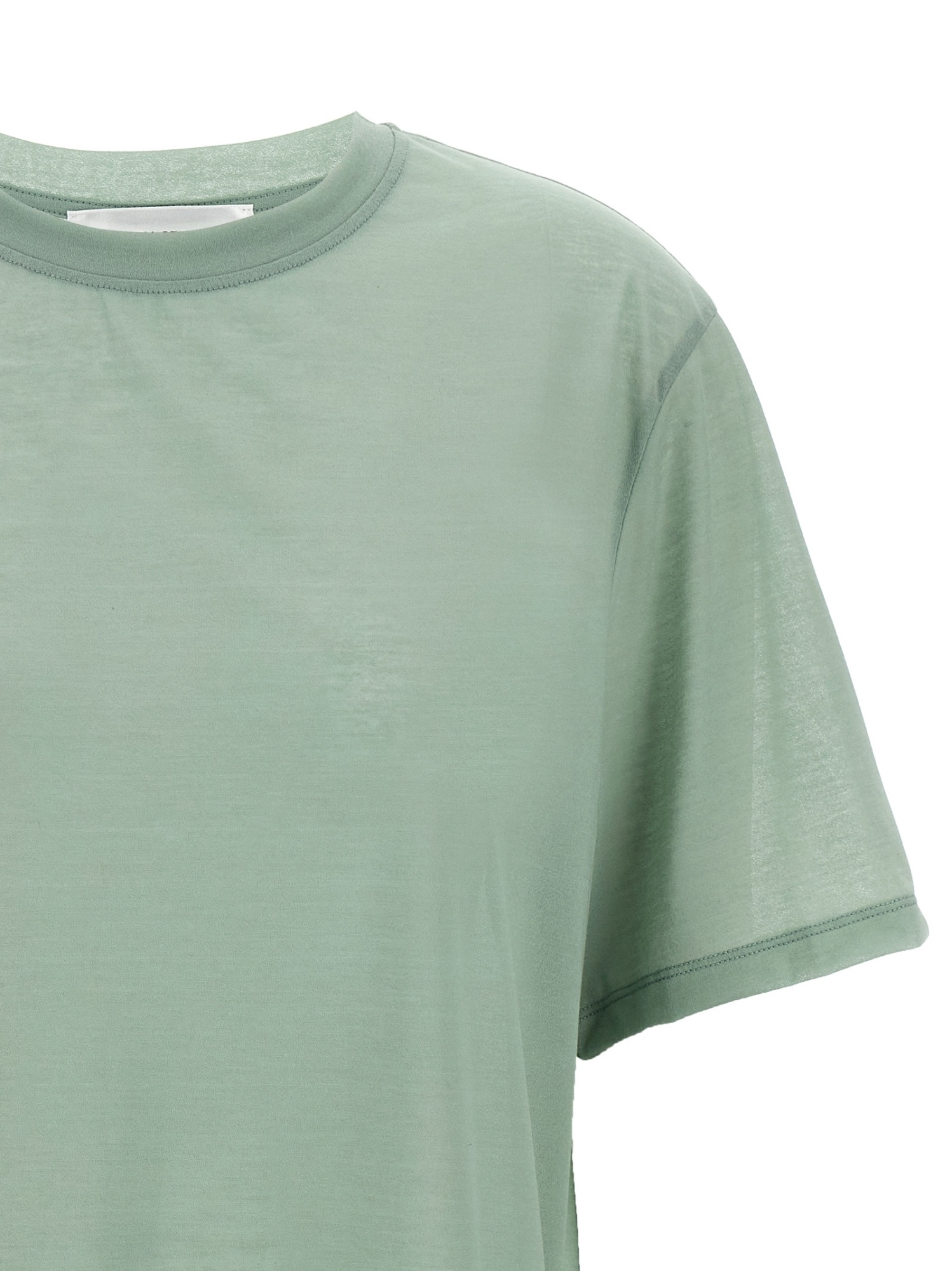 Victoria Beckham Logo Embroidered Crewneck T-shirt In Green