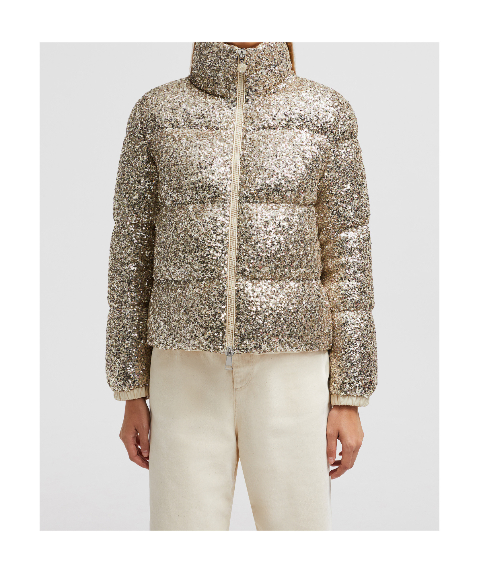 Shop Moncler Anternes Puffer Jacket In Nude