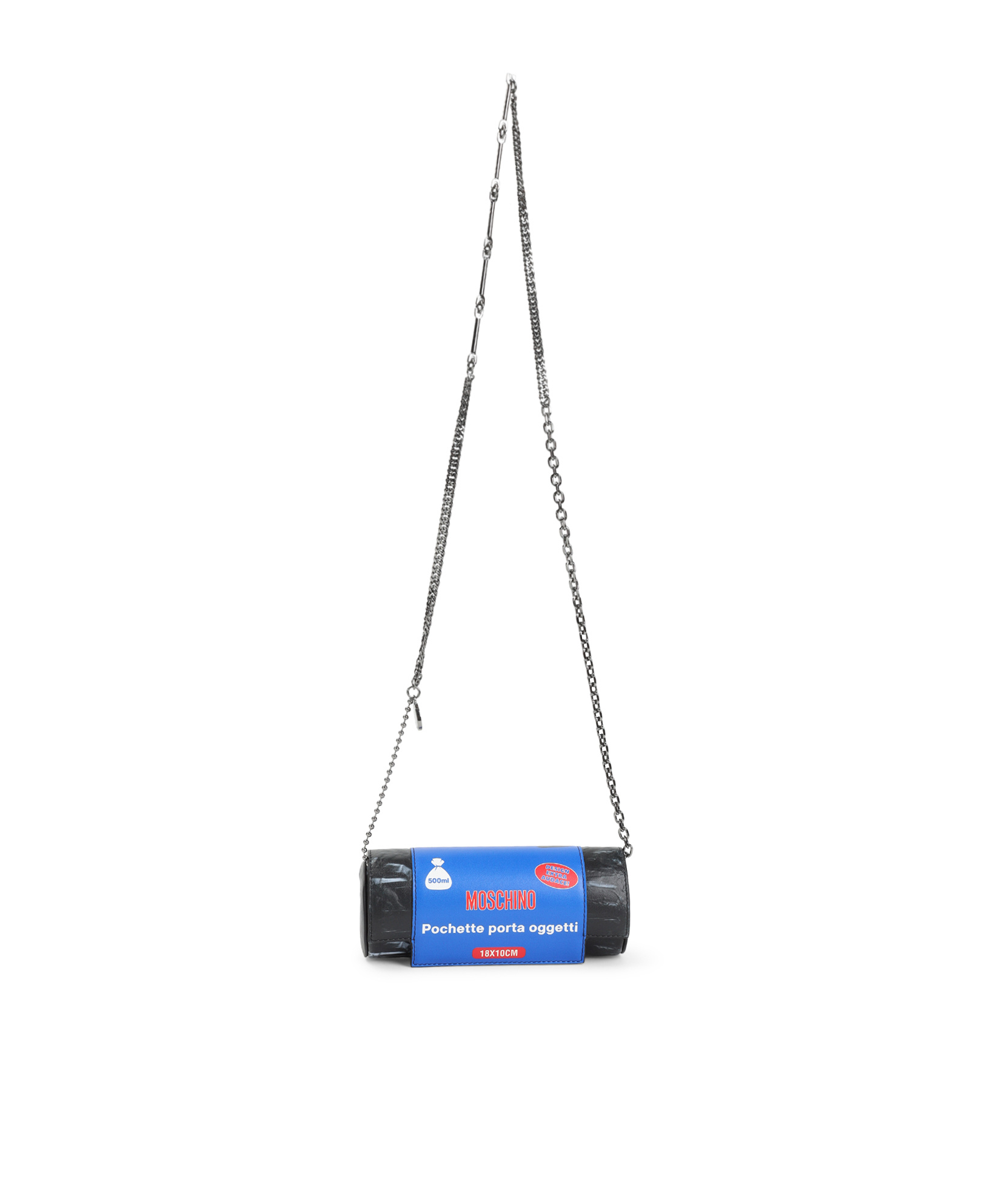 Moschino Compact Cylindrical Shoulder Bag In Black
