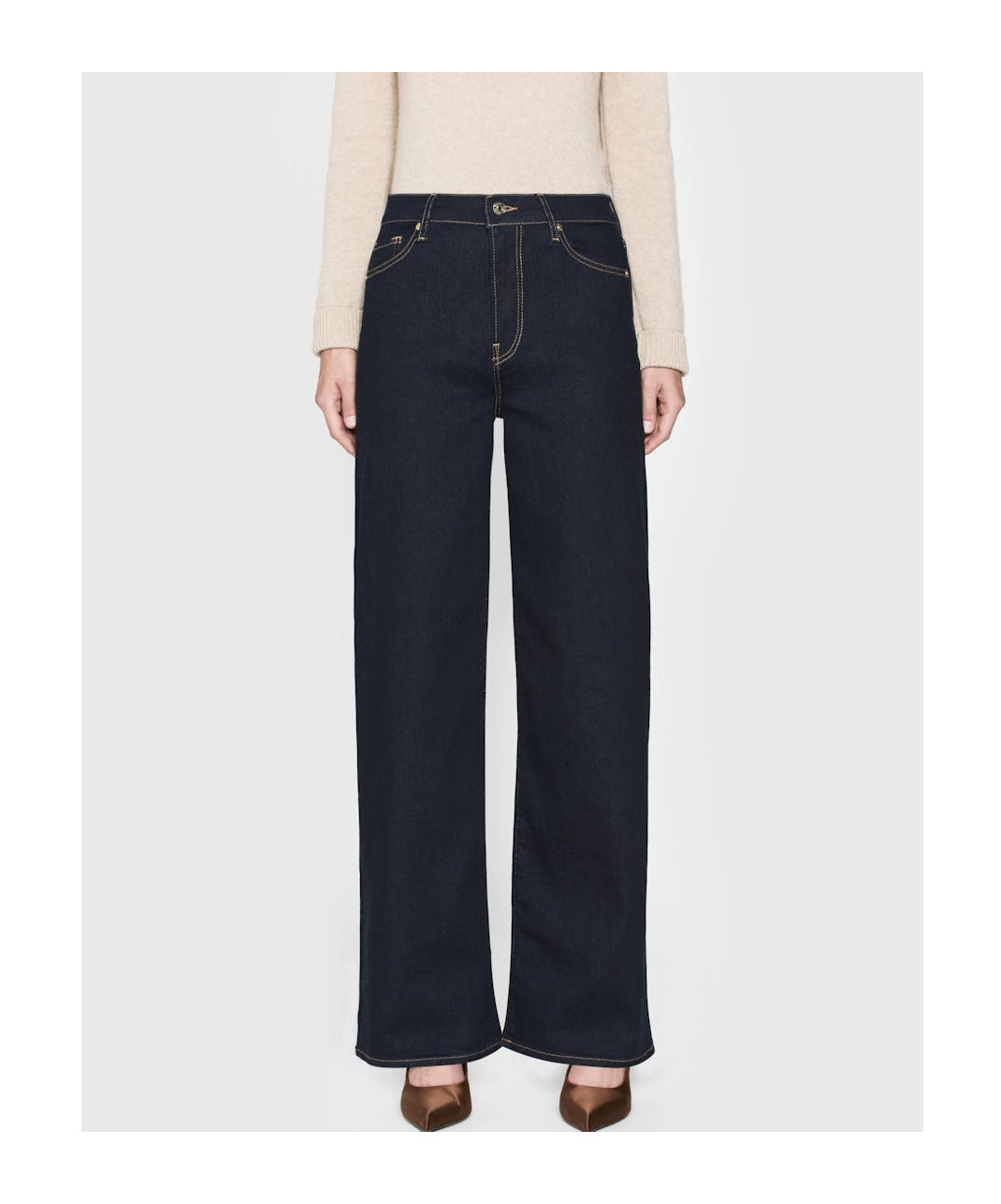 Frame Le Slim Palazzo Jeans In Black