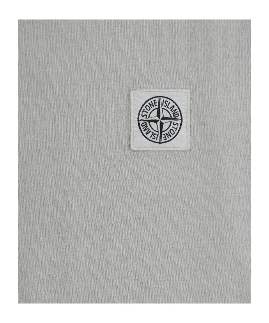 Stone Island Logo-patch T-shirt In Gray