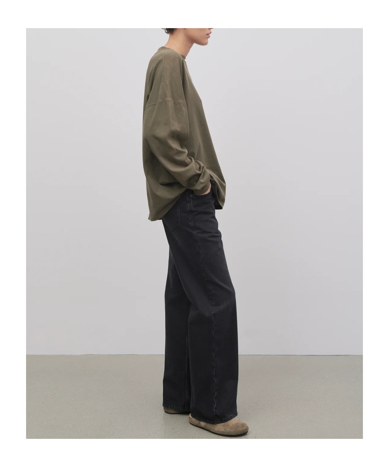 The Row Borjis Rigid High-rise Straight-leg Jeans In Black
