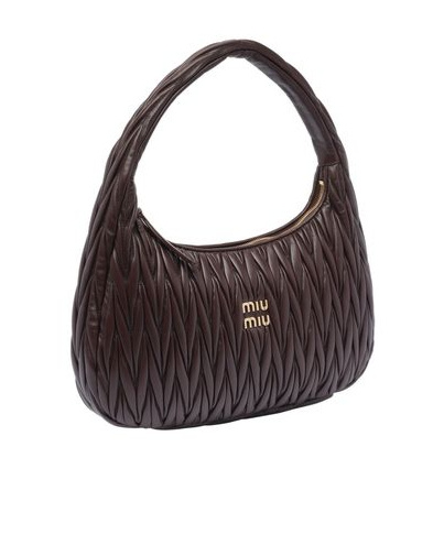 Miu Miu Logo Handbag In Black