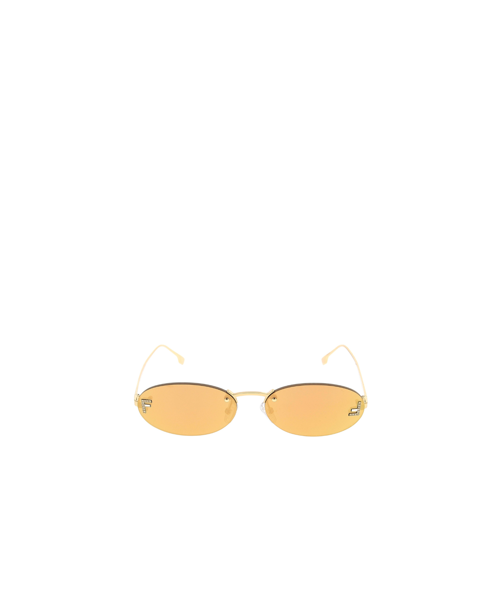 Fendi Eyewear Round Frame Sunglasses In Yellow