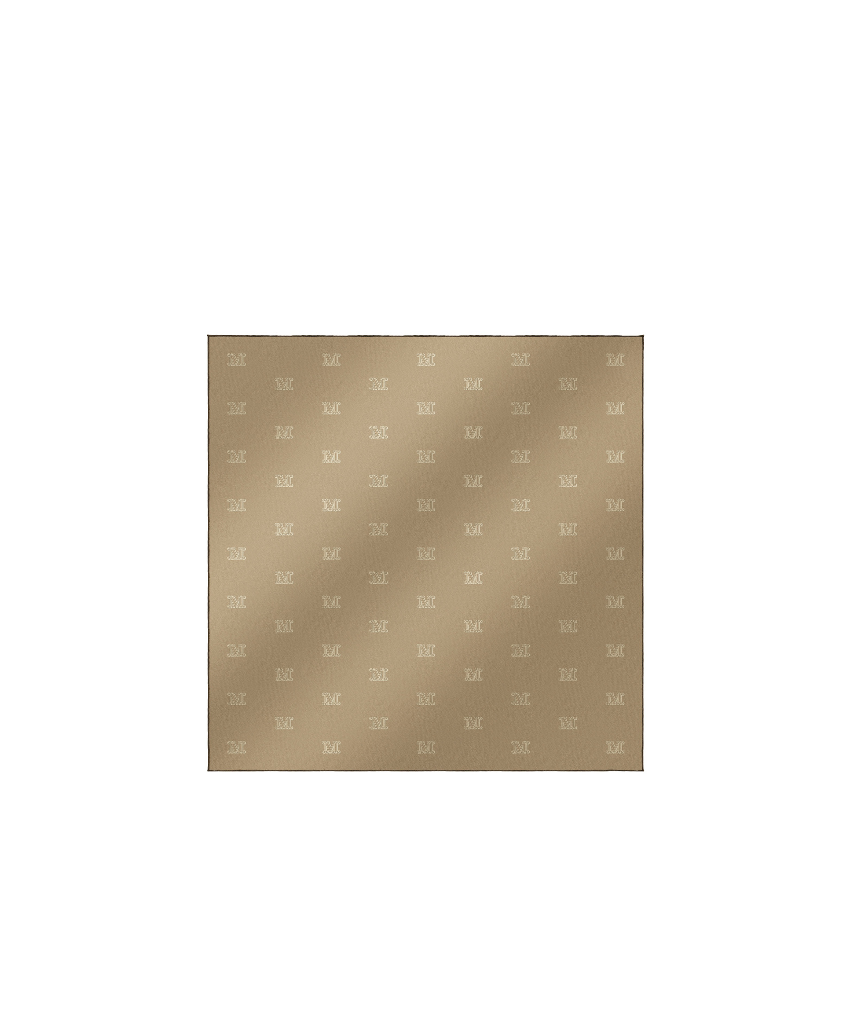 Max Mara Wool, Silk And Cotton Logo Shawl In Nude