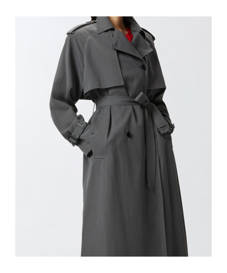Shop Pinko Belted Trench Coat In Black