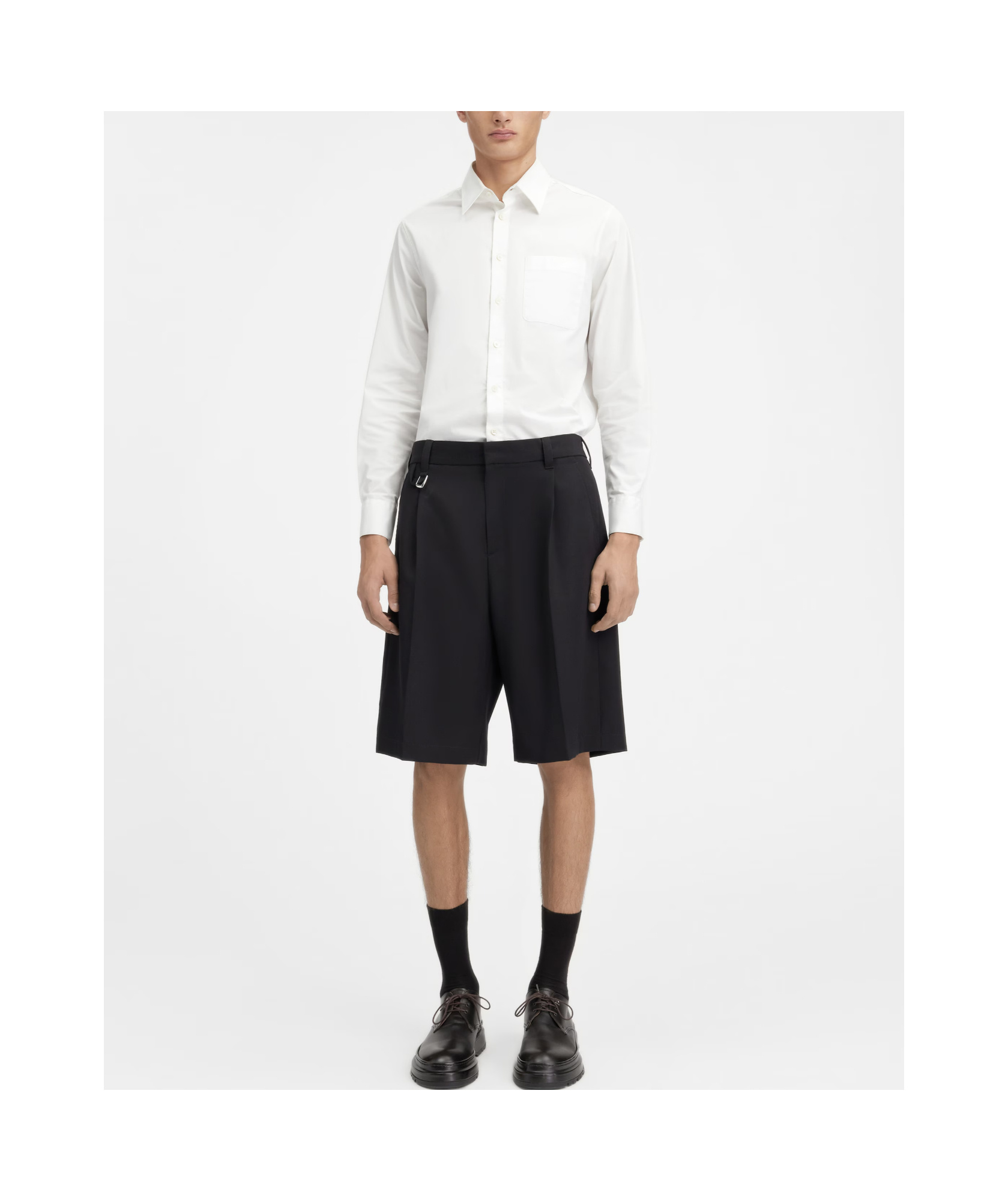 Jacquemus Tailored Bermuda Shorts In Wool In Black