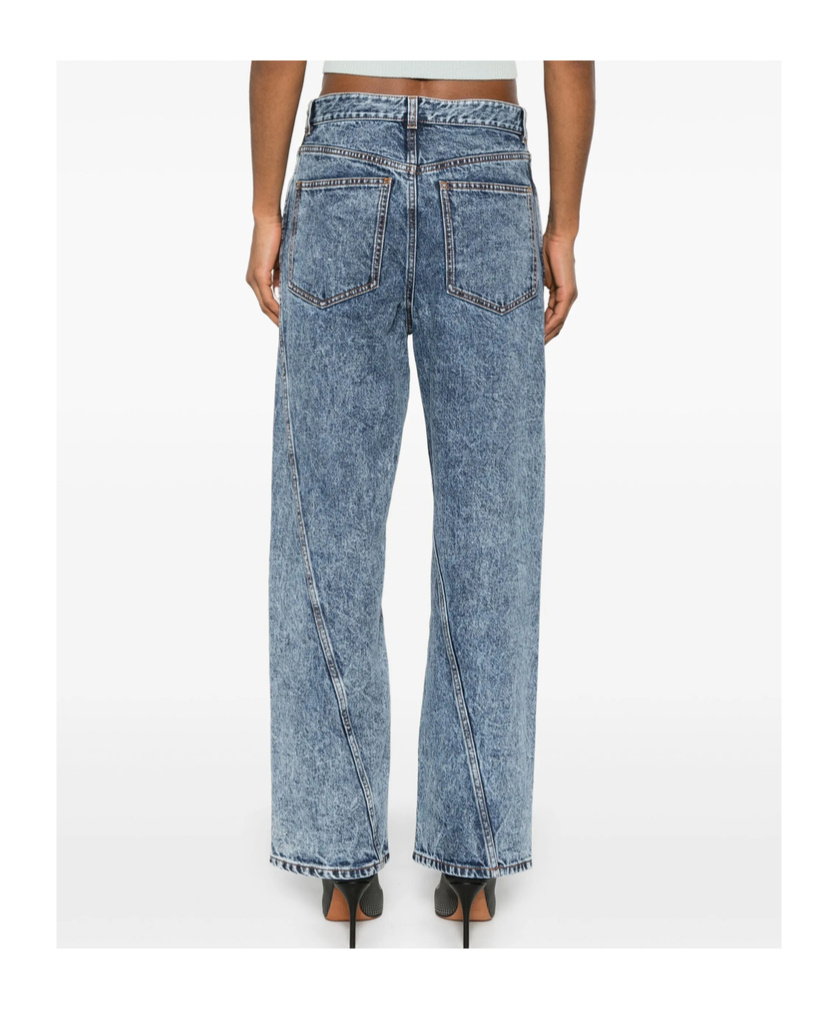 Alaïa Belt-loop Jeans In Blue