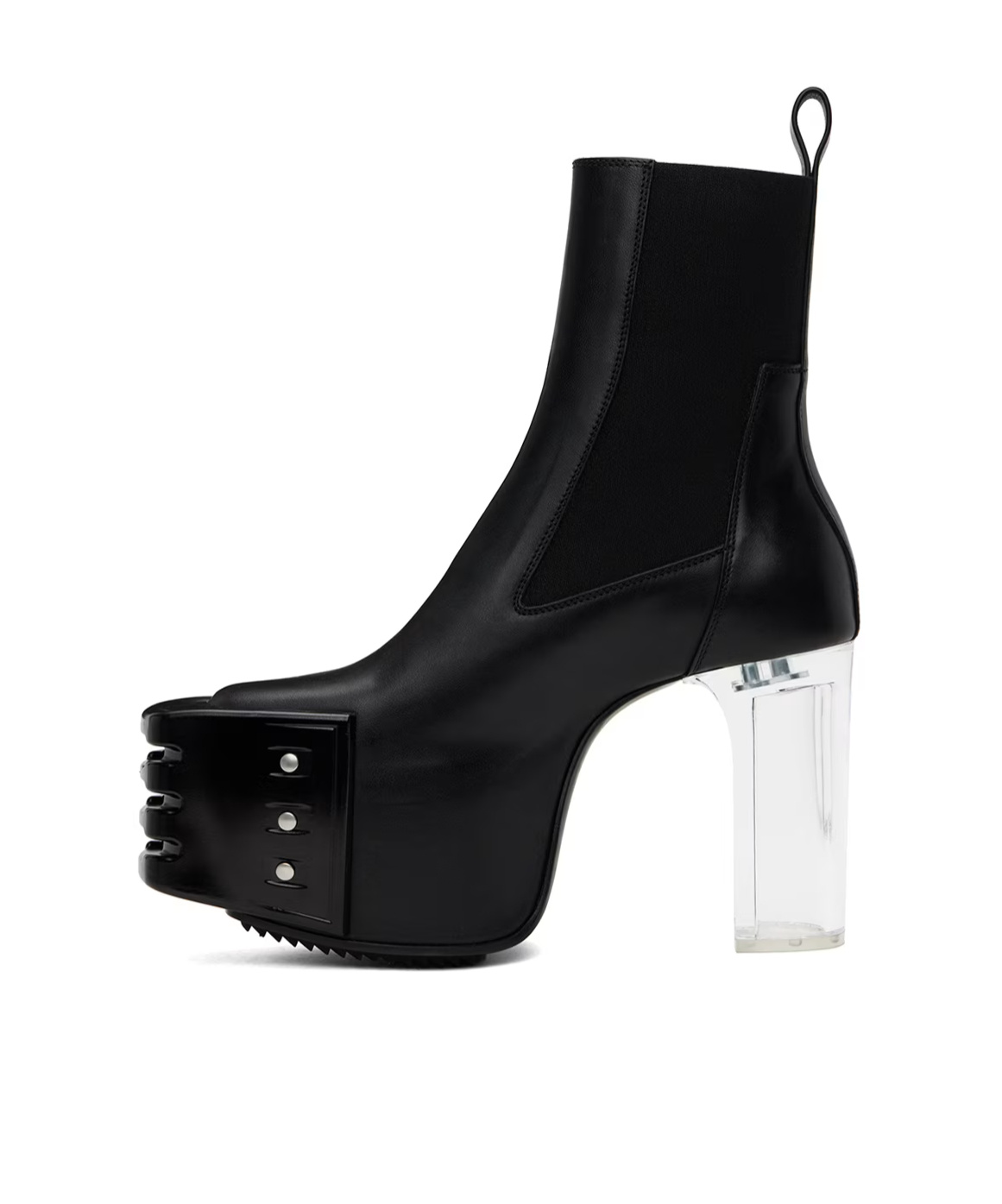 Rick Owens Grilled Platforms 45 High-heeled Boots In Black