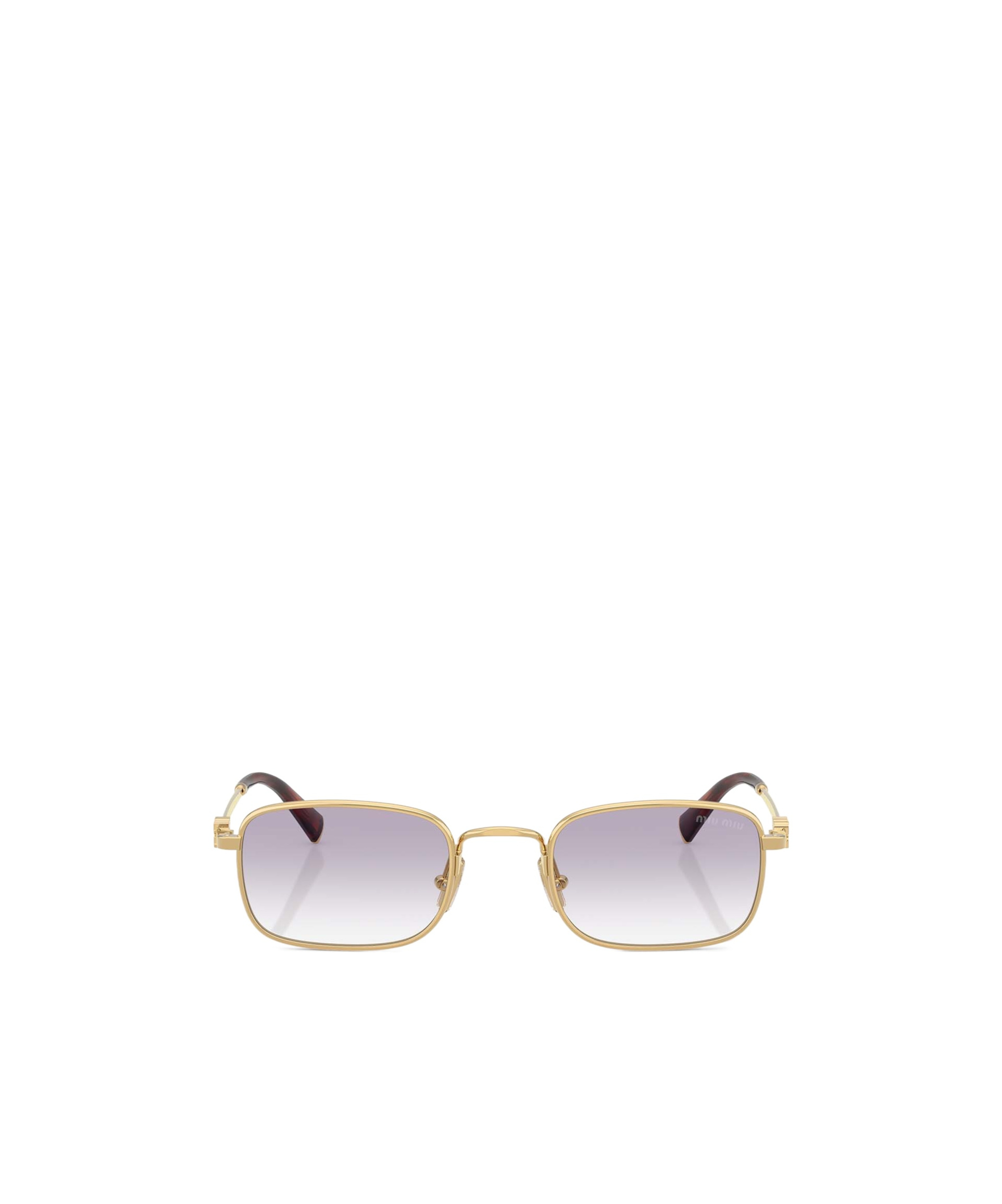 Miu Miu Miu Regard Rectangular Sunglasses In White
