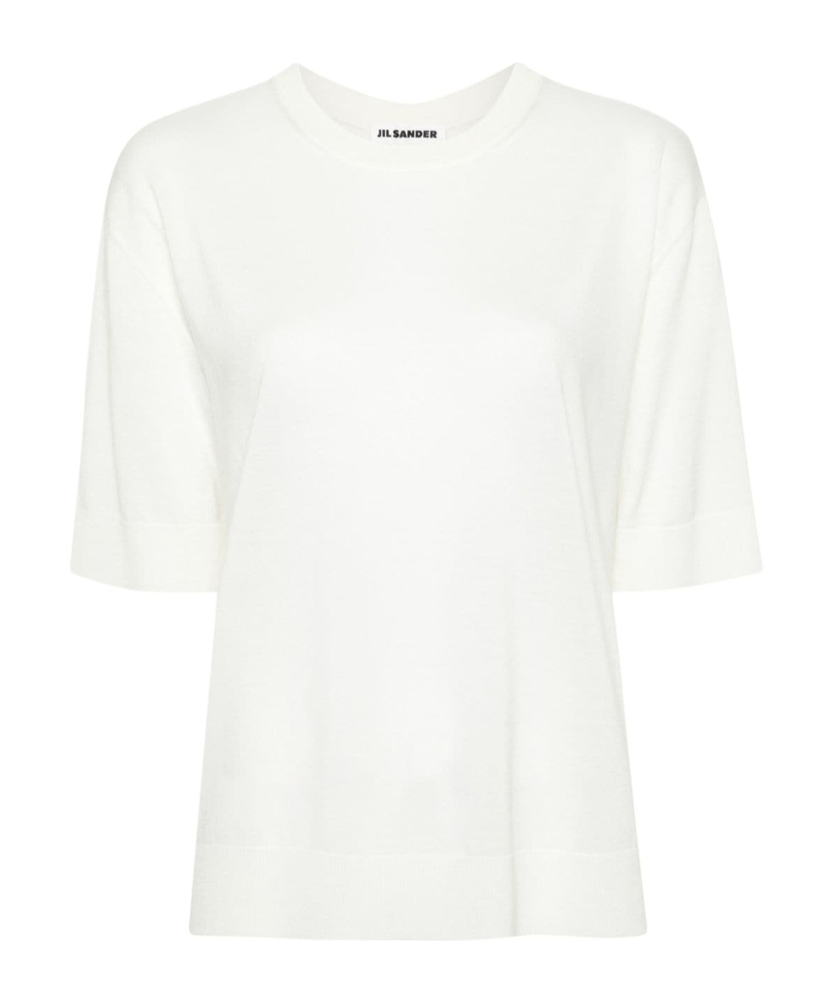 Jil Sander Drop-shoulder Short-sleeved T-shirt In White