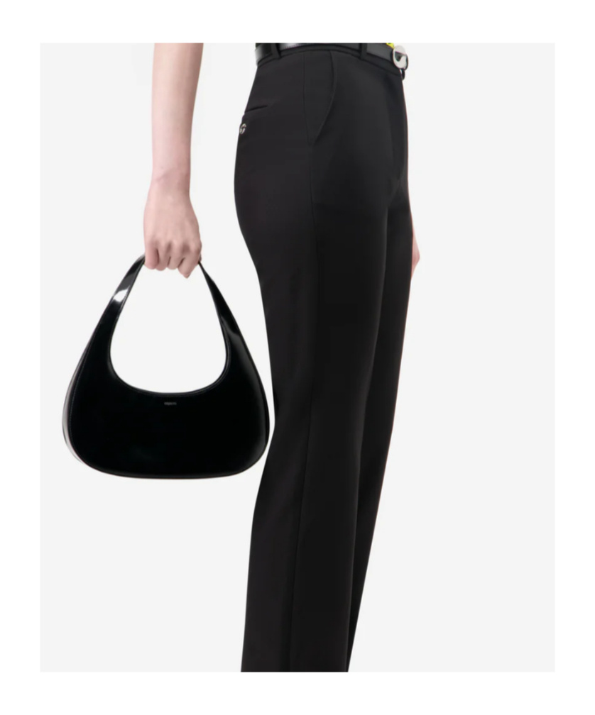 Coperni Slim Swipe Baguette Shoulder Bag In Black