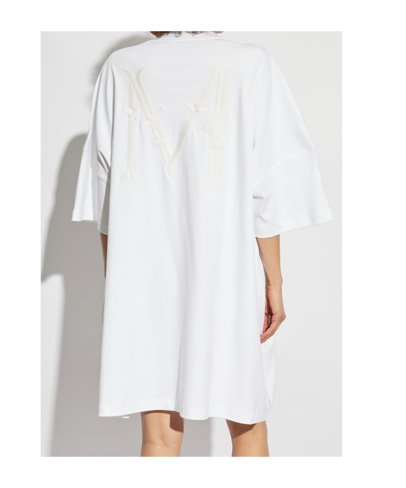 Moschino Short Sleeve Dress In White